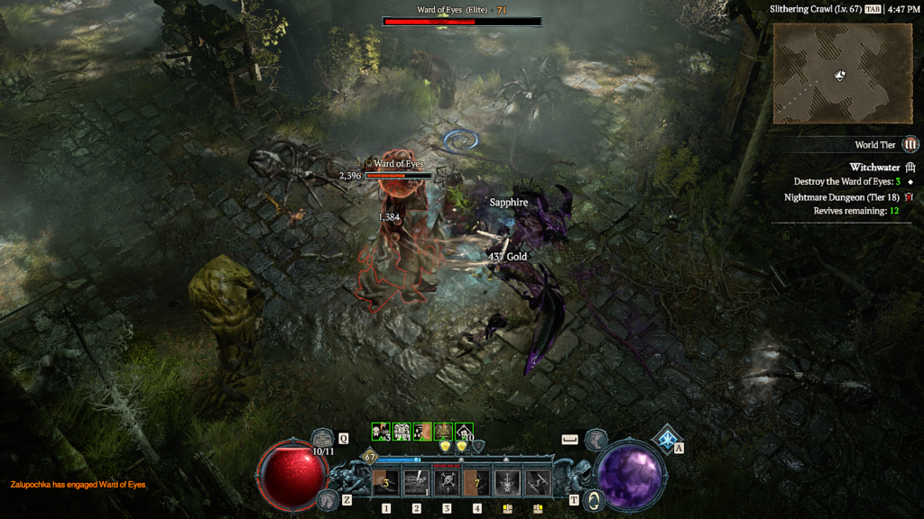Diablo 4 battle with Ward of Eyes